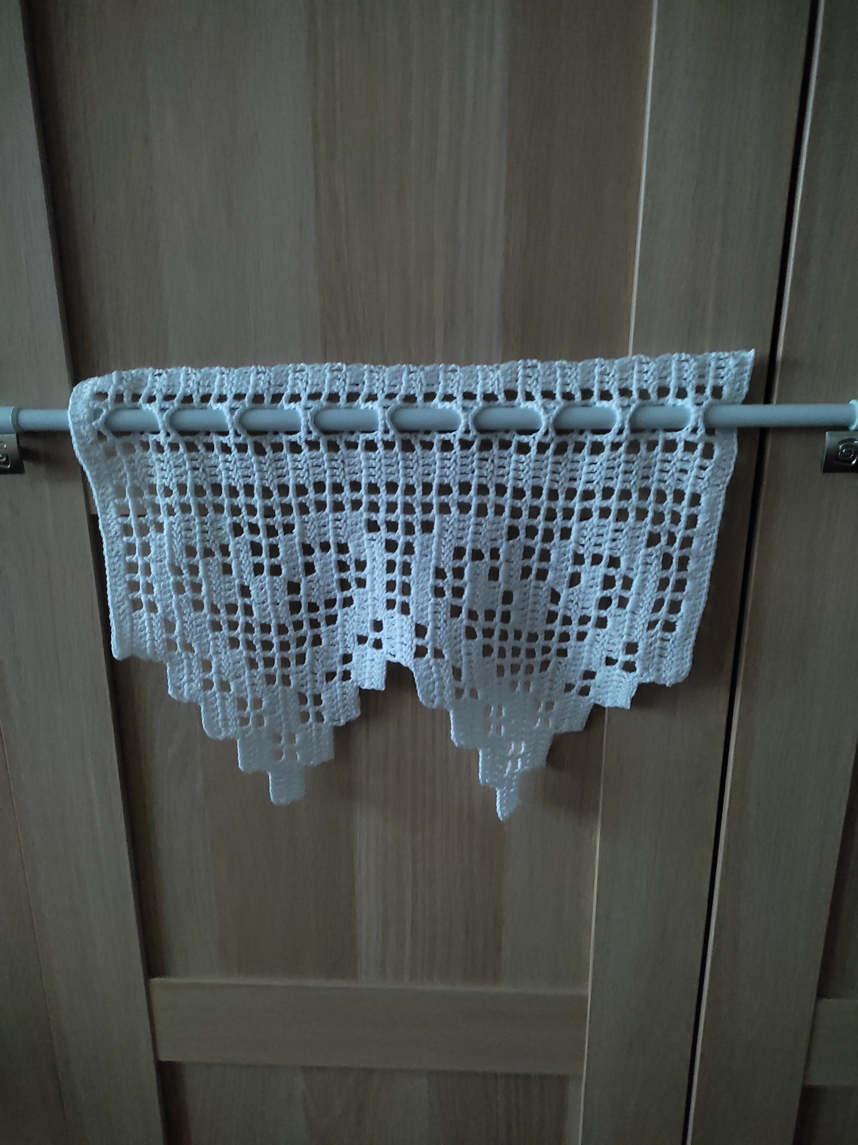 Rideau Coeurs au Crochet