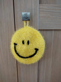 Éponge Smiley au Crochet – Lavette Écologique Faite Main