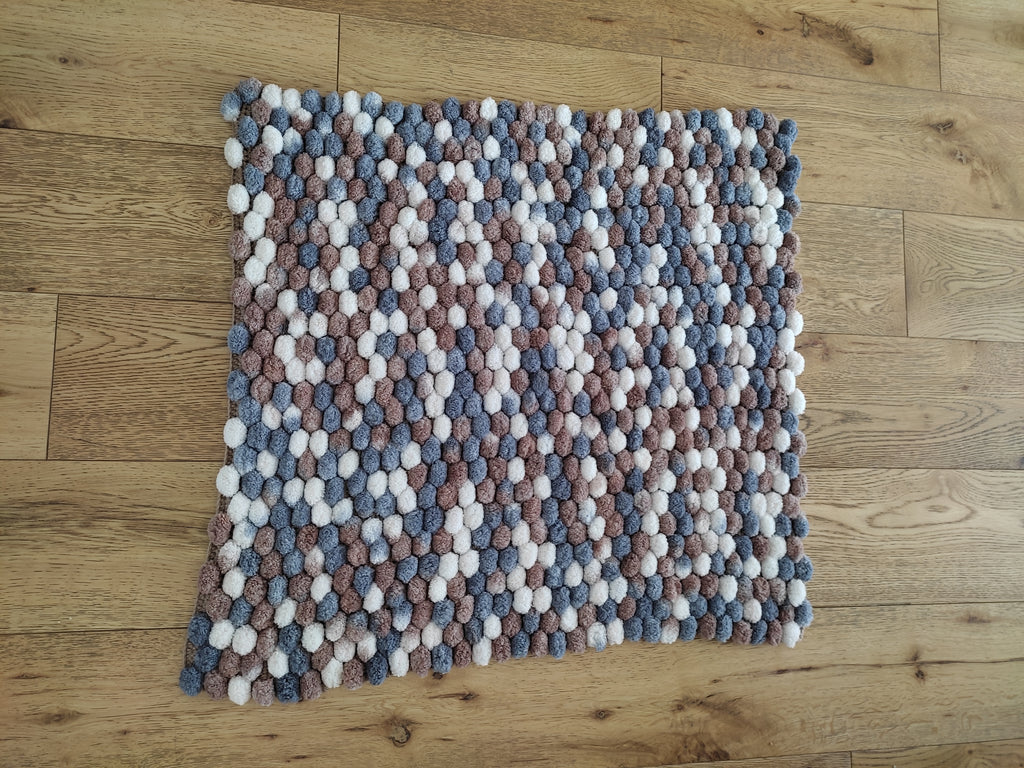 Tapis de douche 3D galet fait main au crochet