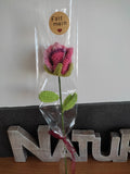 Rose rose éternelle au crochet fait main – Cadeau délicat & original
