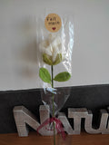 Rose blanche éternelle au crochet fait main – Cadeau fête des mères & mariage
