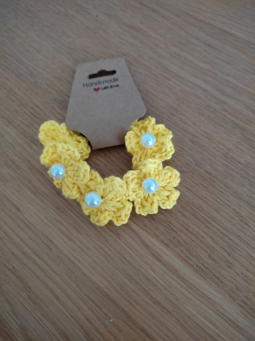 Bracelet au crochet –Jaune