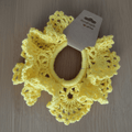 Chouchou au crochet – Dentelle Jaune Soleil - Les créations de Faby