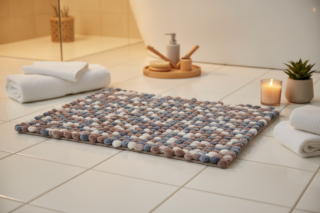Tapis de douche 3D galet ambiance spa