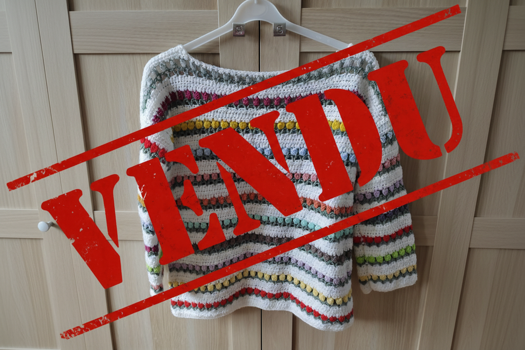 Pull Motif Tulipe - VENDU